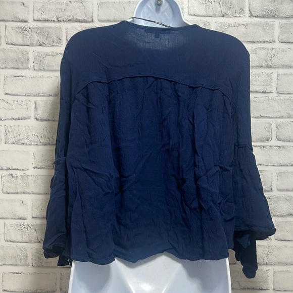 Miss Me BoHo Embroidered Bell Sleeve Blouse Small - Picture 5 of 10